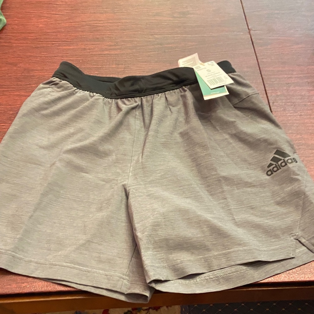 Adidas Heather Gray Training Shorts NWT